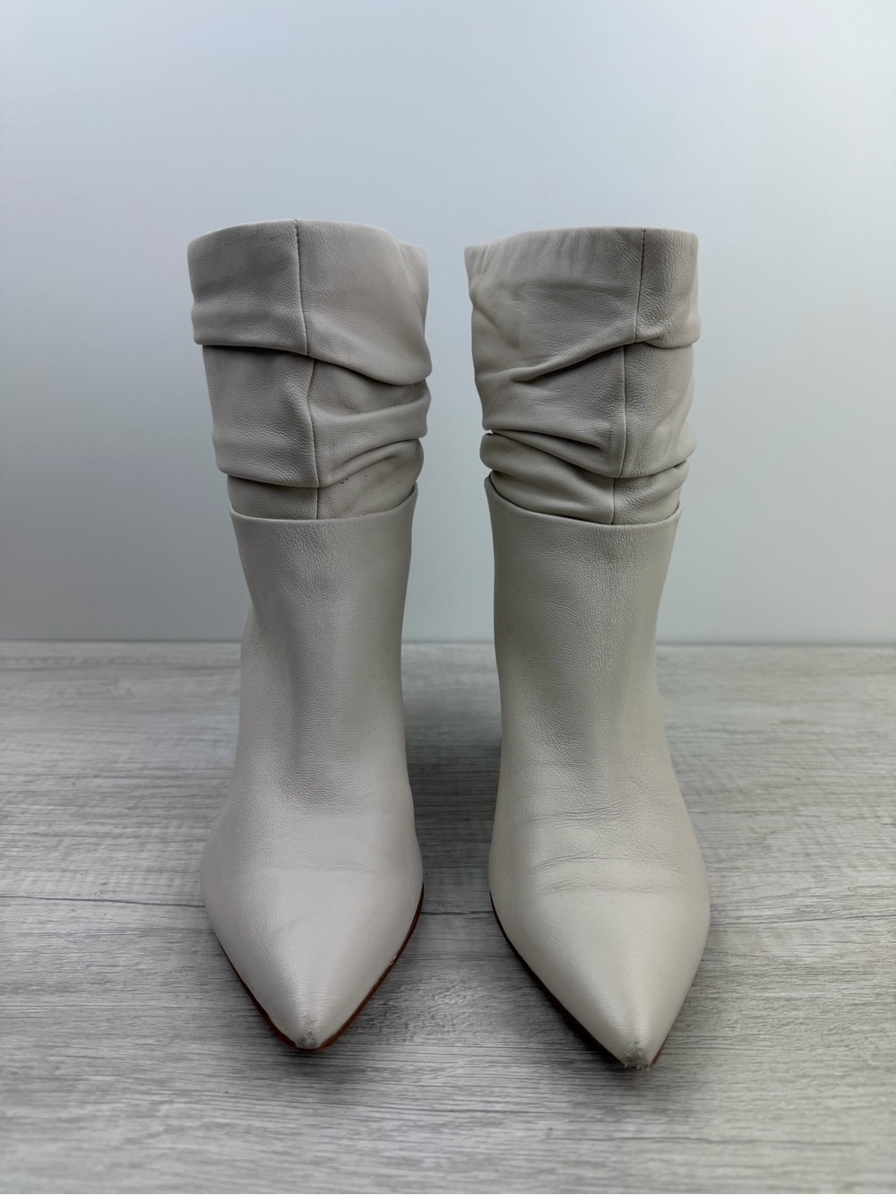 Marc Fisher Unana Slouch Ankle Boots Cream Size 7.5M - Picture 3 of 11